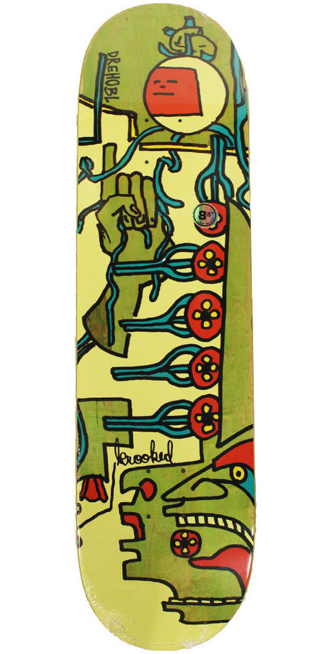 Krooked Dan Drehobl Flowurs Skateboard Deck - Multi - 8.25in x 32.5in