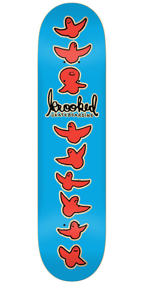 Krooked Birdical PP XL Skateboard Deck - Blue - 8.5in x 32.18in