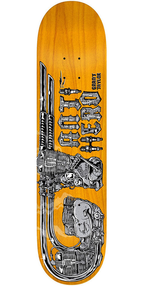 Anti-Hero Grant Taylor GT Revving Skateboard Deck - Brown - 8.4in x 32in