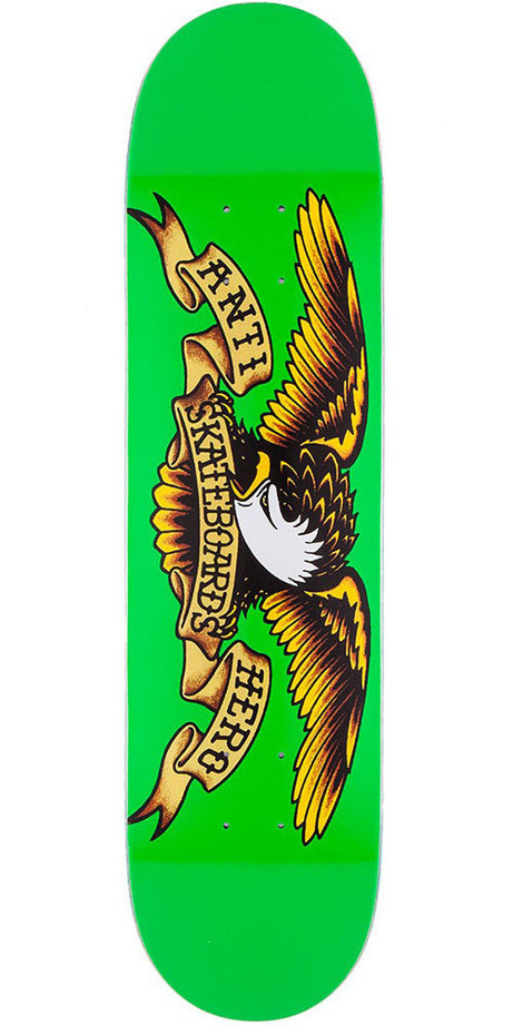 Anti-Hero Classic Eagle Medium Skateboard Deck - Green - 7.81in x 31.75in