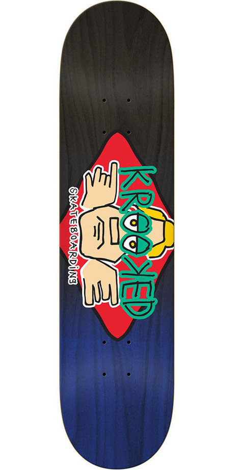 Krooked Arketype Fade Skateboard Deck - Black/Blue - 8.25in x 32in