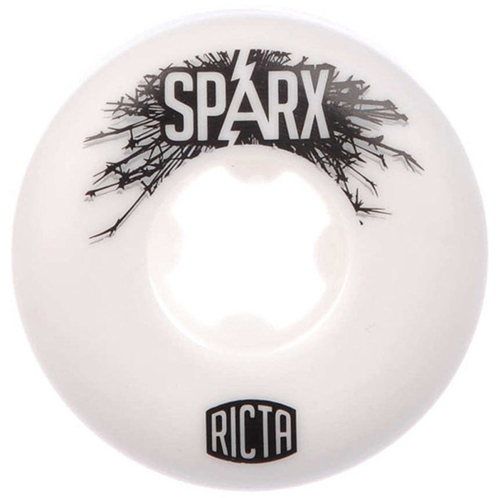Ricta Sparx Shockwaves Skateboard Wheels (Set of 4) - White - 50mm 79a