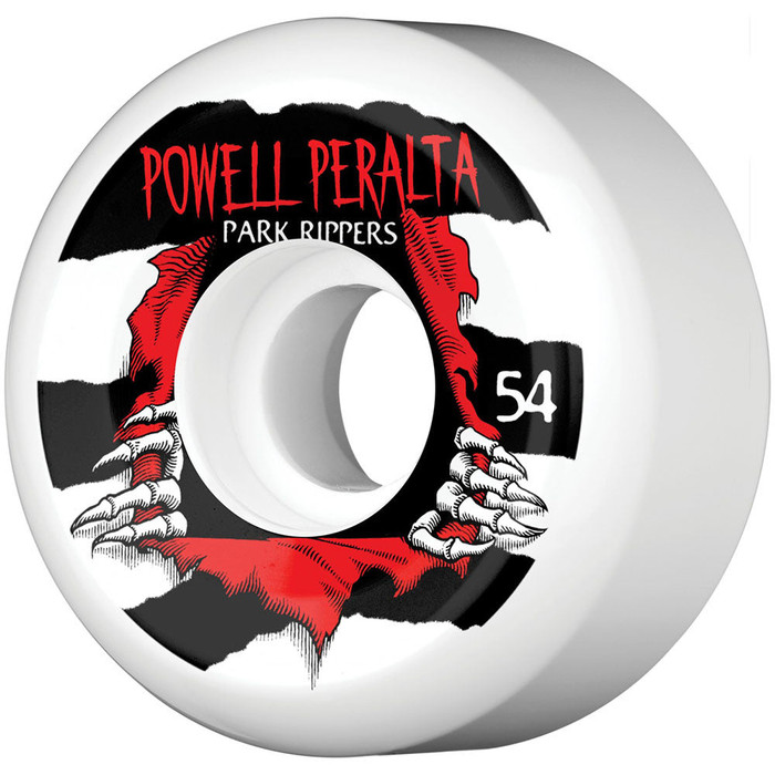 Powell Peralta Park Ripper PF Skateboard Wheels - White - 54mm 103a (Set of 4)