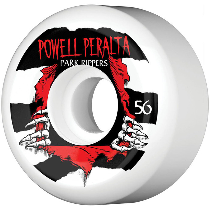 Powell Peralta Park Ripper PF Skateboard Wheels - White - 56mm 103a (Set of 4)