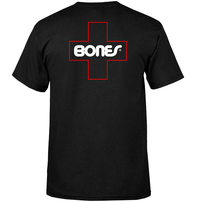 Bones Bearings Swiss Outline Pocket S/S Men's T-Shirt - Black