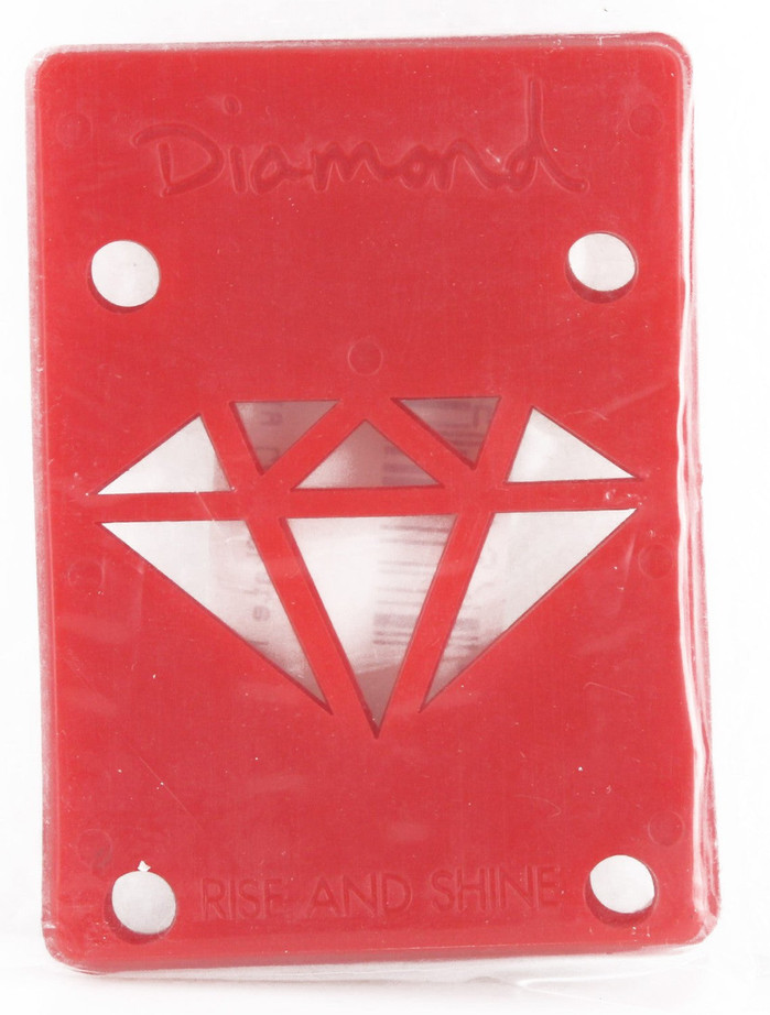 Diamond Skateboard Riser - 1/8 - Red (2 PC)