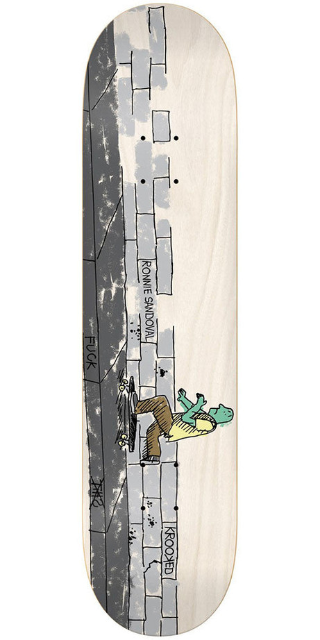 Krooked Ronnie Sidewalkend Skateboard Deck - Multi - 8.25in x 32.25in