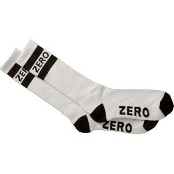 Zero Army Men's Knee Hi Socks - White/Black (1 Pair)