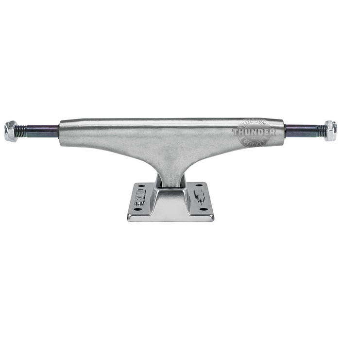 Thunder Titanium 3 Polished High Skateboard Trucks - Silver - 147mm (Set of 2)