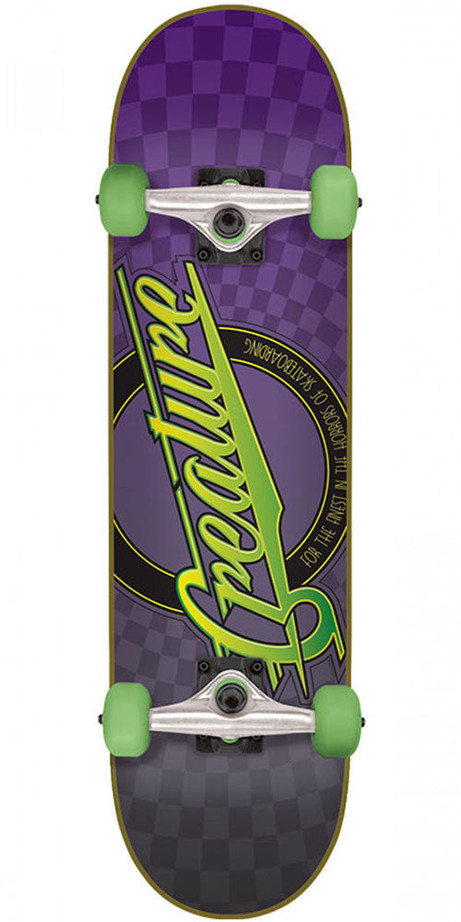 Creature Horror City Sk8 Complete Skateboard - Purple - 7.9in x 31.7in