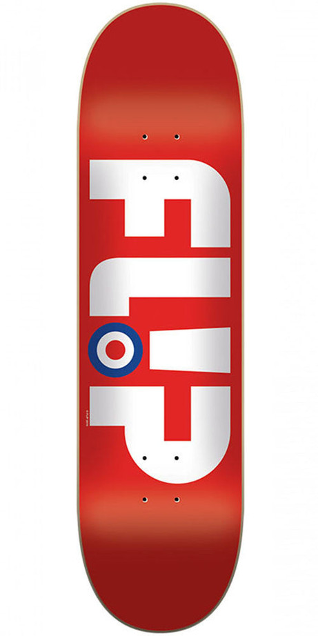 Flip Team Modyssey Logo Skateboard Deck - Red - 8.13in x 32.0in