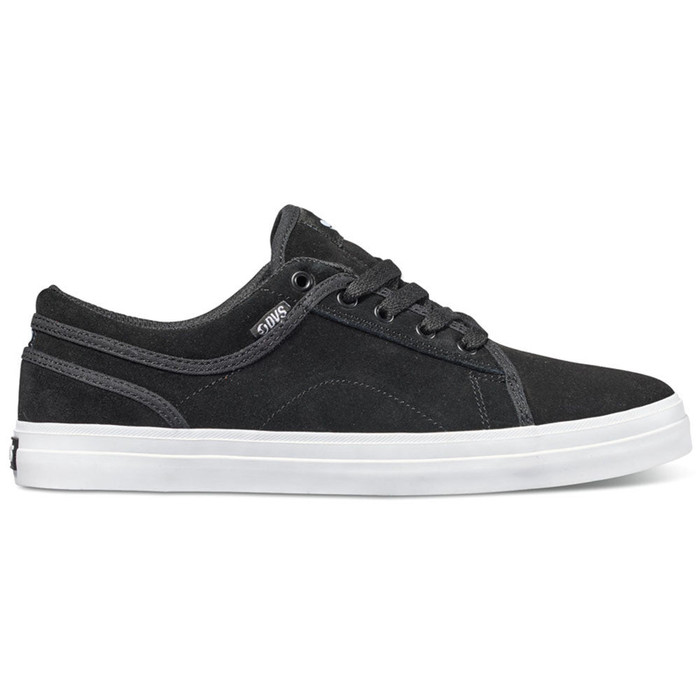 DVS Aversa Men's Skateboard Shoes - Black/White Suede 012