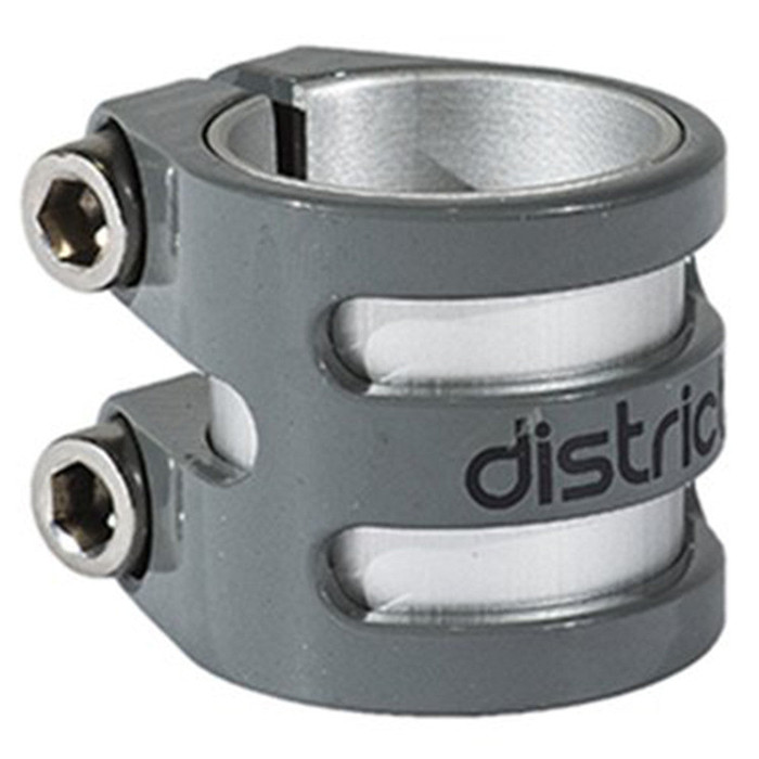 District S Light Double Scooter Clamp - Silver