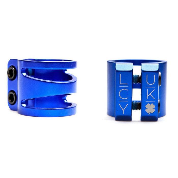 Lucky Dub Cut Out 1 3/8" Scooter Clamp - Blue