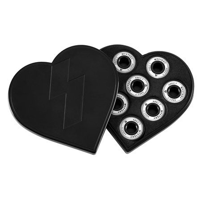 Mystery Skateboard Bearings- Abec 7 - Black/White (8 PC)