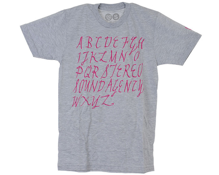 Stereo Alphabet S/S Men's T-Shirt - Heather Grey