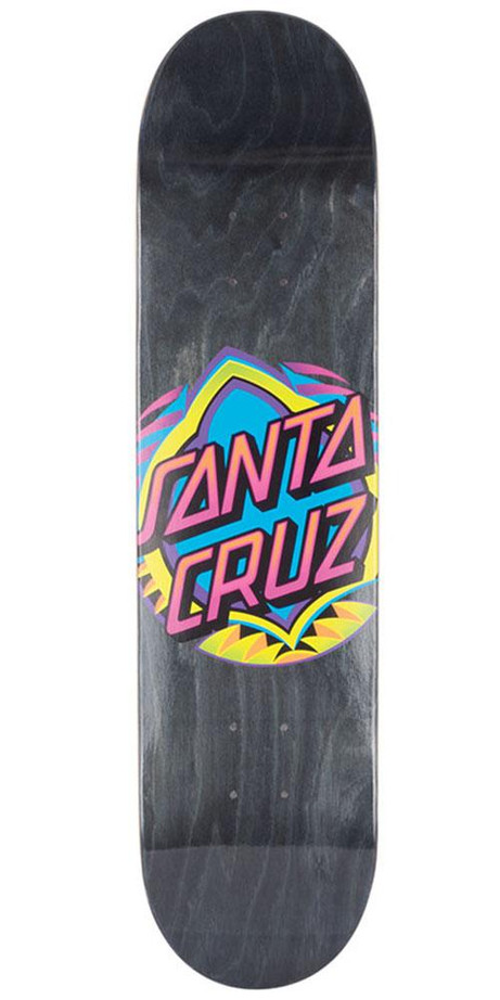 Santa Cruz Neon Dot Skateboard Deck - Black - 7.75in x 31.4in