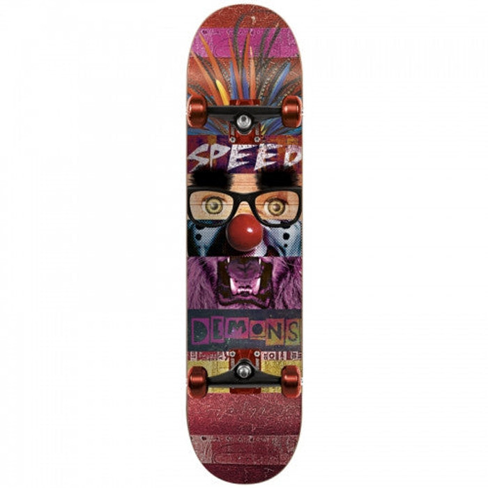 Speed Demons Face Smash Joker Complete Skateboard - 7.75 - Multi