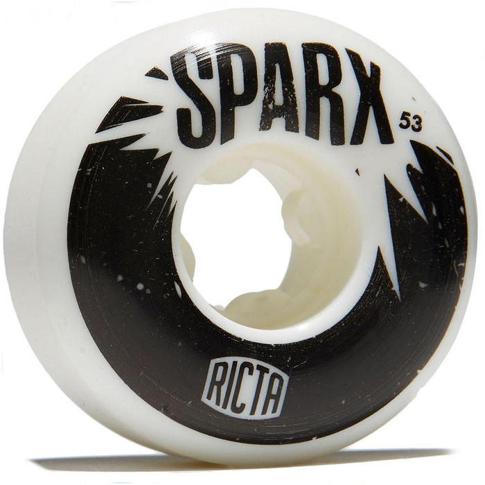 Ricta Sparx Skateboard Wheels - White - 53mm 101a (Set of 4)