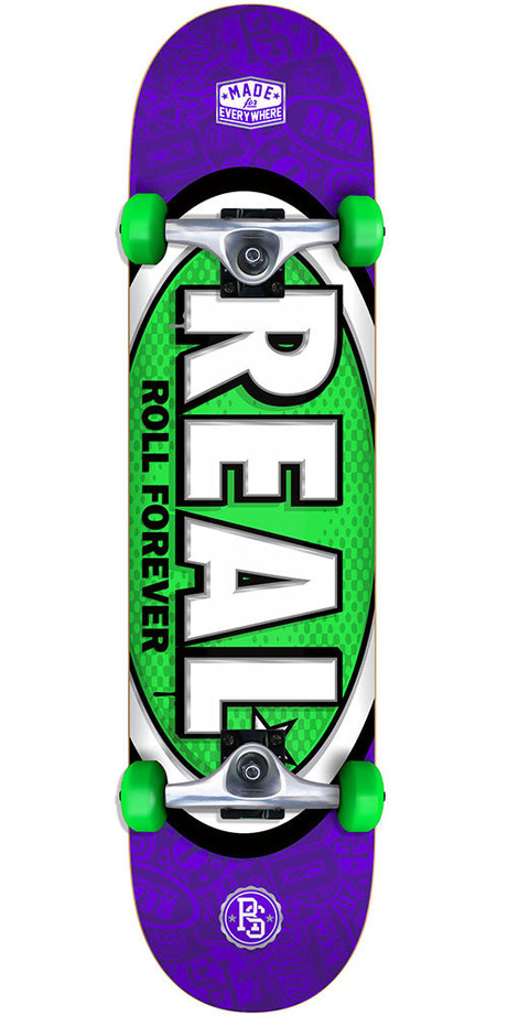 Real Oval Tone Complete Skateboard - Purple - 7.5in x in