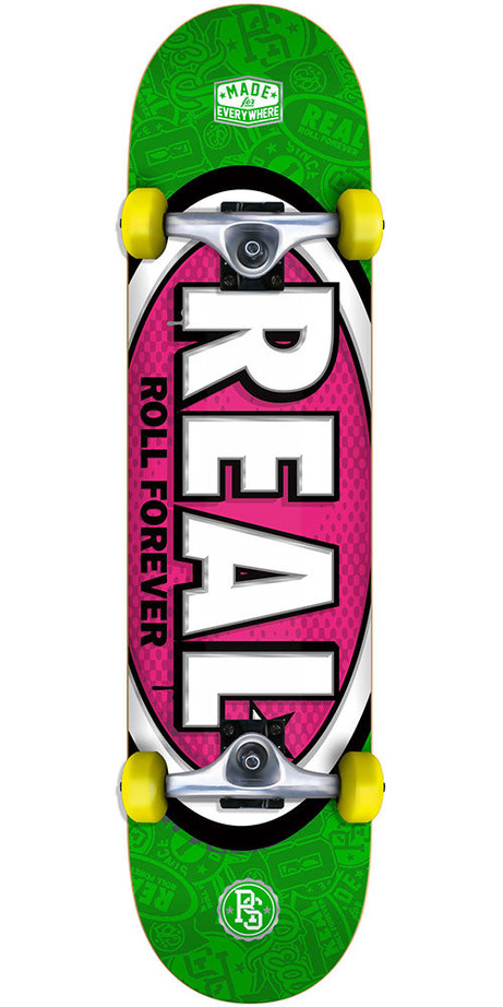 Real Oval Tone Complete Skateboard - Green - 7.75in x in