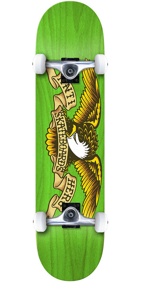 Anti-Hero Stained Eagle Complete Skateboard - Green - 8.0in x in