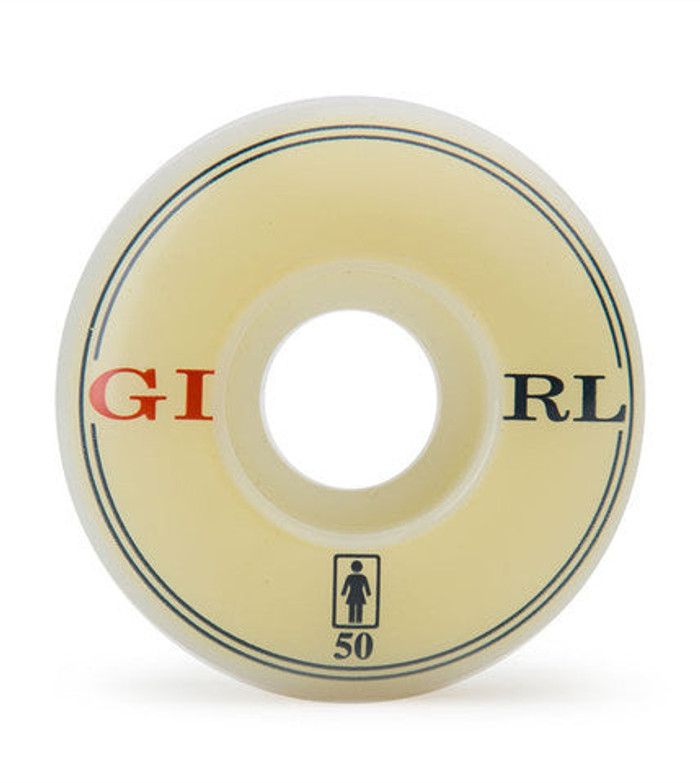 Girl Classic Skateboard Wheels 50mm - White (Set of 4)