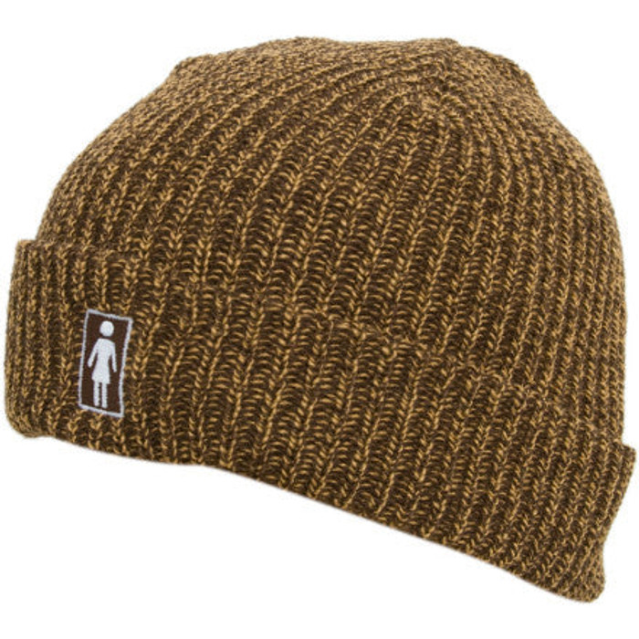 Girl OG Folded Men's Beanie - Brown