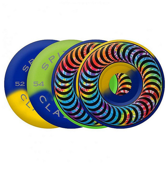 Spitfire Classic Tie Dye Swirl Mash Skateboard Wheels 53mm - Multi (Set of 4)