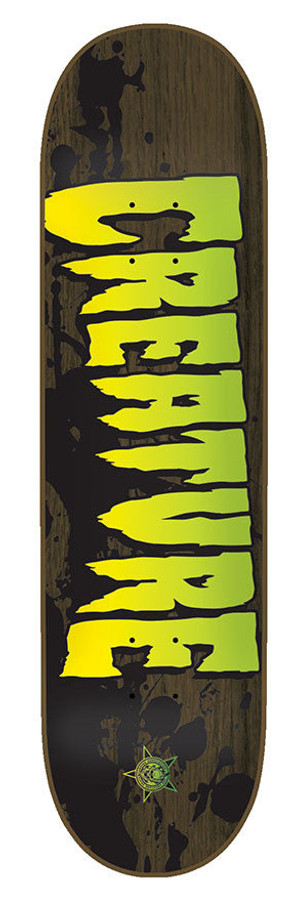 Creature Stained MD Skateboard Deck 8.26 x 31.7 - Brown