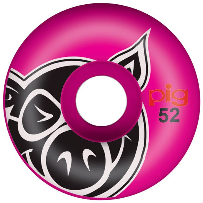 Pig Pighead Skateboard Wheels 52mm - Pink (Set of 4)
