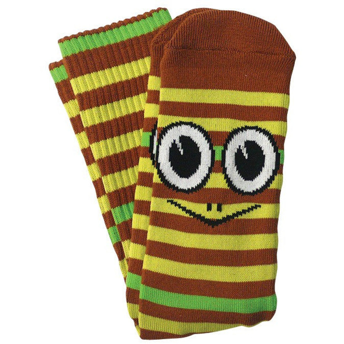 Toy Machine Turtle Men's Striped Socks - Brown (1 Pair)