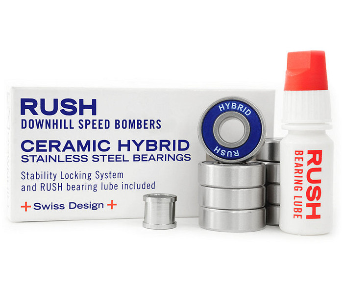 Rush Speed Bomber Hybrid Skateboard Bearings (8 PC)