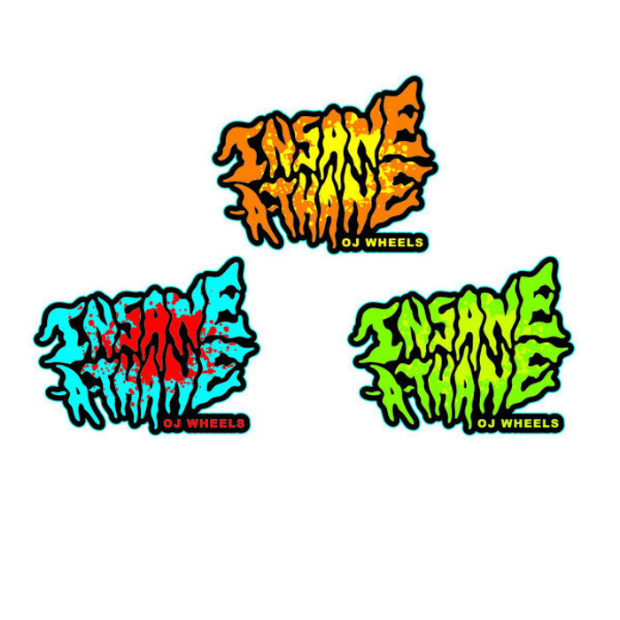 OJ Insane-a-thane Sticker in Vinyl - 2.5In.x 3In.