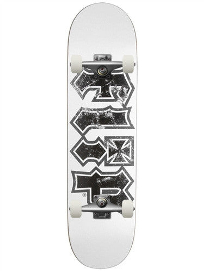 Flip Team Thrashed Complete Skateboard -  8.1 x 32.2 - White