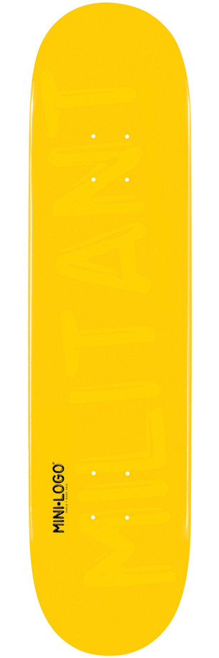 Mini Logo Skateboard Deck 7.5 - Yellow Militant