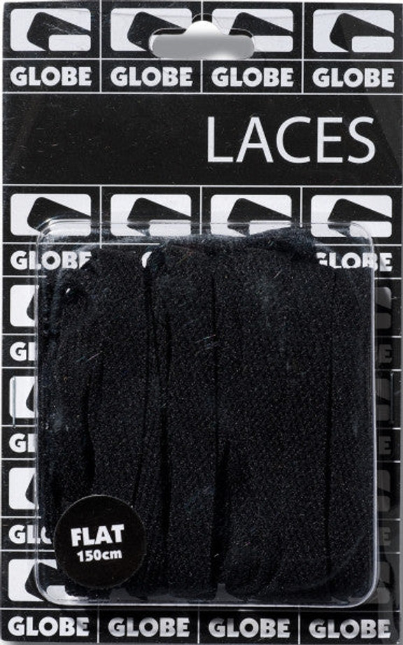 Globe Flat Shoe Laces - Black