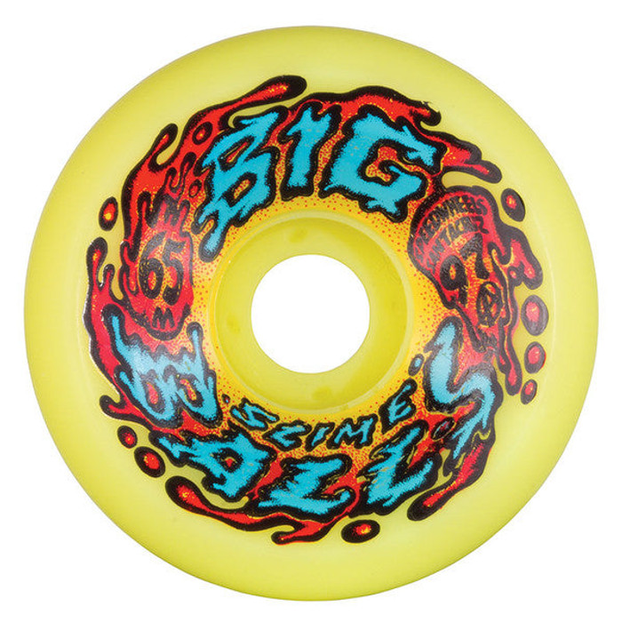 Santa Cruz SlimeBall Big Balls Skateboard Wheels 65mm 97a - Yellow (Set of 4)