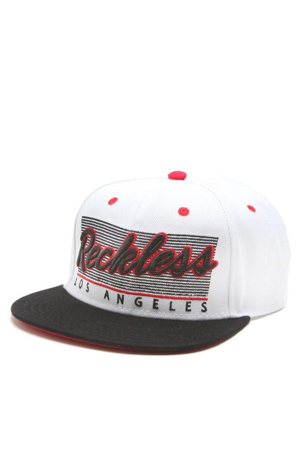 Young and Reckless Vintage Reckless Snapback Men's Hat - White