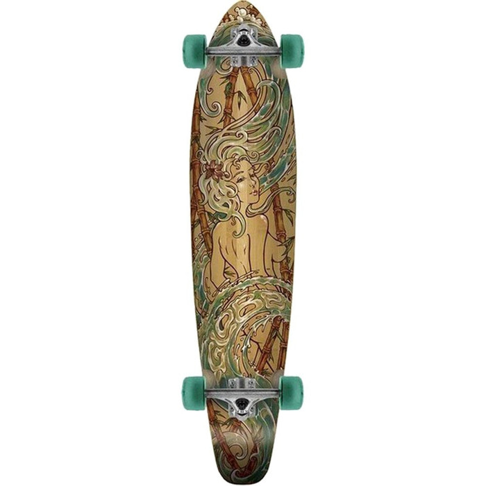 Globe Kaguya Complete Skateboard - 9.5 x 43 - Natural/Green