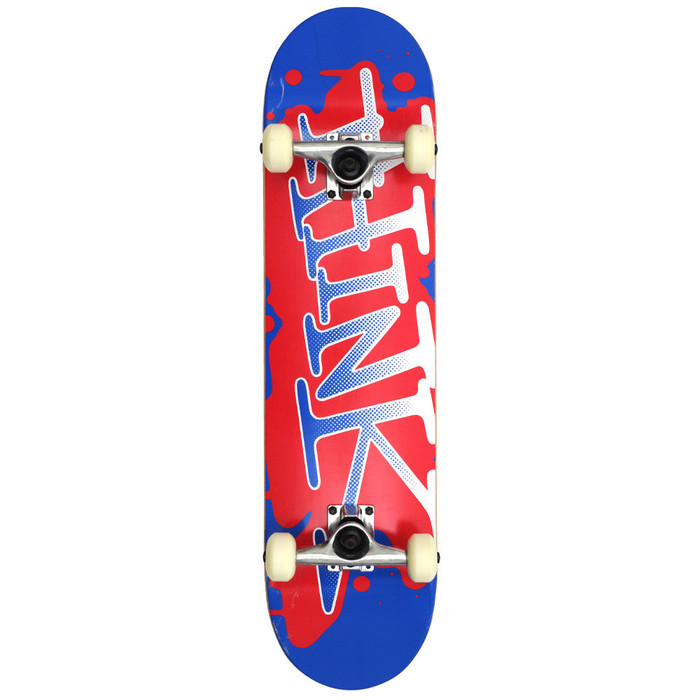 Think 'Spray Tag' Complete Skateboard - 7.8 - Blue/Red