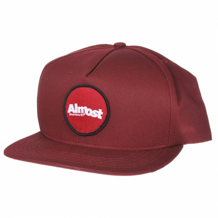 Almost A Patch Snapback Men's Hat - Maroon