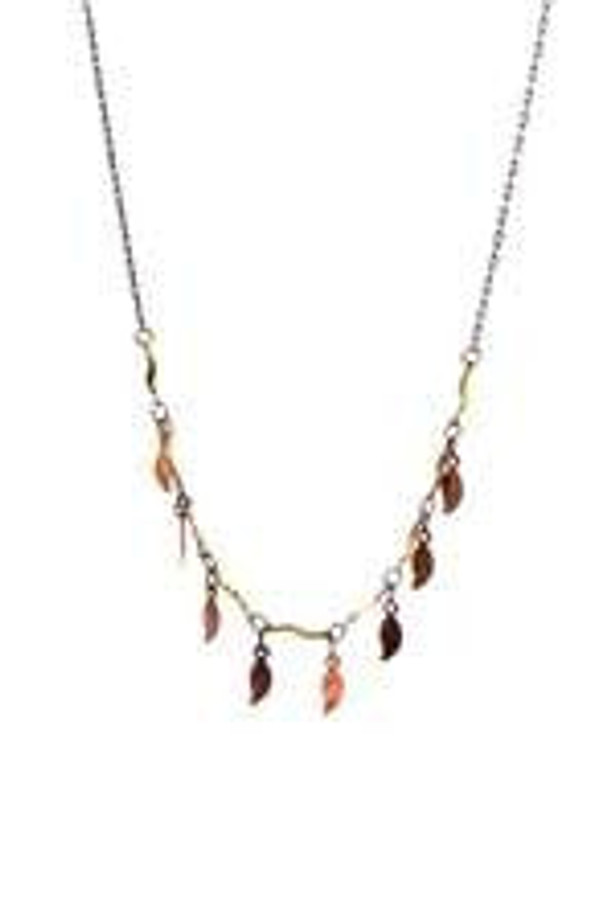 Love Nail Tree Copper Leaves Necklace - Copper