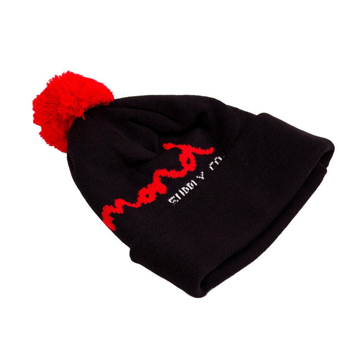 Diamond OG Script Pom Men's Beanie - Black/Red