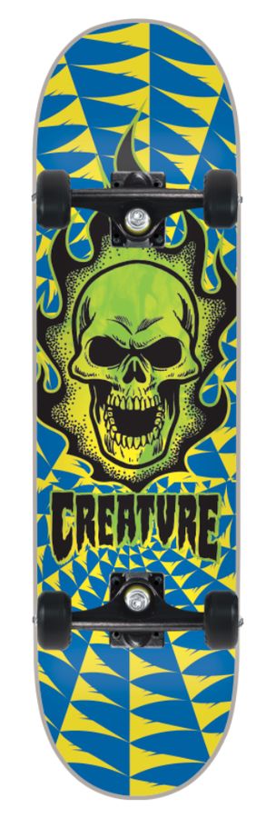 Creature Boneheadzzz Mini Complete Skateboard - 7.4 x 27.6