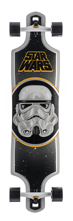 Santa Cruz Star Wars Stormtrooper Drop Thru Complete Skateboard - 10 x 40 - Black/White