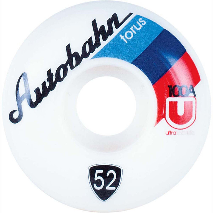 Autobahn Torus Ultra Skateboard Wheels 52mm 100a - White (Set of 4)