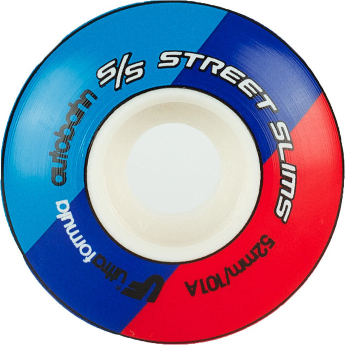 Autobahn Street Slim Ultra Skateboard Wheels 50mm 101a - White (Set of 4)