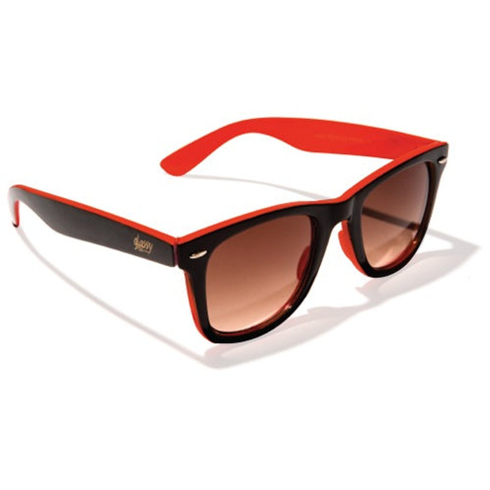 Glassy Leonard Sunglasses - Black/Red/Red Mirror