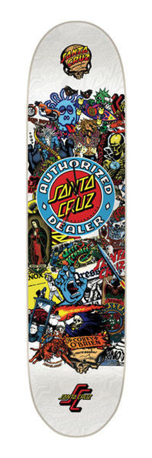 Santa Cruz Authorized Dealer Skateboard Deck Clock - White/Multi